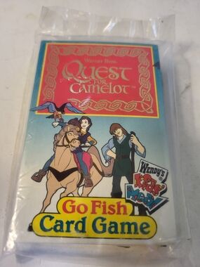 Warner Bros.Wendy's 1998 Quest for Camelot Go Fish Card Game Factory Sealed